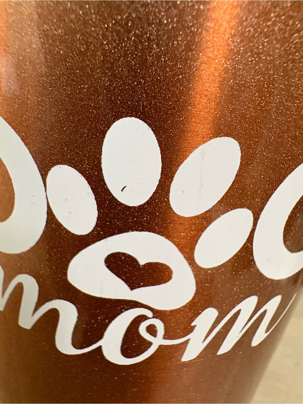 The "Dog Mom" ​​Stainless Steel Thermal Mug in Rose Gold 🐶 - Picture 16 of 16